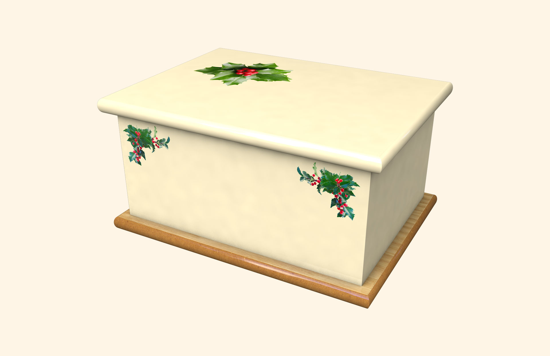 Holly adult ashes casket
